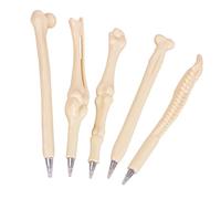 RIZGHWOY Bolígrafos con Forma de Hueso, Juego de Escritura Creativa de 5 Unidades, Construcción de Plástico, Diseño de Agarre Cómodo, 5,9 X 2,0 X 0,4 Pulgadas, para Estudiantes y Niños