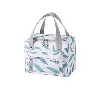 RIZGHWOY Bolsa de Almuerzo Portátil con Aislamiento, Contenedor de Alimentos de Tela Oxford de Gran Capacidad con Forro Térmico de Papel de Aluminio de Copo de Nieve para Picnic en la