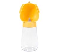 RIZGHWOY Botella de Agua para Perros, Dispensador de un Botón a Prueba de Fugas de 350 Ml, Alimentador Portátil para Beber para Mascotas para Viajes de Senderismo Al Aire Libre (Yellow)