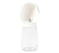 RIZGHWOY Botella de Agua para Perros, Dispensador de un Botón a Prueba de Fugas de 350 Ml, Alimentador Portátil para Beber para Mascotas para Viajes de Senderismo Al Aire Libre (White)