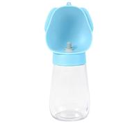 RIZGHWOY Botella de Agua para Perros, Dispensador de un Botón a Prueba de Fugas de 350 Ml, Alimentador Portátil para Beber para Mascotas para Viajes de Senderismo Al Aire Libre (Blue)