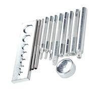 RIZGHWOY Botón Snap Punch Eficiente de Acero Inoxidable Conjunto de Cuero de Bricolaje para la Instalación de Agujeros, Efectos Artísticos para Varios Patrones de Cuero, para Amantes de la