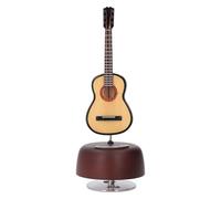 RIZGHWOY Caja de Música de Guitarra única, Instrumento Musical Hecho a Mano, Adornos Artesanales para un Ambiente Relajante, Tilo de Metal ABS