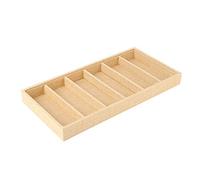 RIZGHWOY Caja Expositora de Gafas de Sol Ecológica con 6 Compartimentos para Gafas y Materiales para manualidades: Elegante Diseño de Yute, Perfecta para el Hogar y el Comercio Minorista