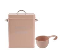 RIZGHWOY Contenedor de Detergente de Lavandería, Recipiente de Almacenamiento de Acero Inoxidable con Cucharada para la Lavandería Detergente de Arroz Farina de Alimentos y Más (Rosado)