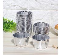 RIZGHWOY Copa de Cartón de Doble Lado de 50 Piezas de Cartón -Biker -Pregnante para Pastel de Muffins, Celebraciones de Bodas, Papel, Plata/oro/oro Rosa (Plata doble cara K1001#A)