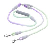 RIZGHWOY Correa Doble para Perros, Pasee a 2 Mascotas Simultáneamente con un Cómodo Asa Acolchada y Material de Nailon Duradero, para Hogares con Varias (1,2 cm*0,8 M+1,0 cm*0,6 M)