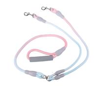 RIZGHWOY Correa Doble para Perros, Pasee a 2 Mascotas Simultáneamente con un Cómodo Asa Acolchada y Material de Nailon Duradero, para Hogares con Varias (1,2 cm*0,8 M+1,0 cm*0,6 M)