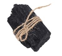 RIZGHWOY Cristal de Turmalina Negra Natural, Piedra Curativa para la Buena Suerte y la Prosperidad, Absorbe la Energía Negativa, con Efecto de Campo Electromagnético Purificador,