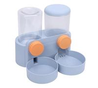 RIZGHWOY Dispensador Automático de Agua y Comida para Mascotas, Cuencos de Acero Inoxidable 2 en 1 para Gatos y Perros, con Alimentación Programada Inteligente, Diseño Que Ahorra Espacio, (Blue)