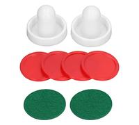 RIZGHWOY Emocionante Juego de Discos de Hockey de Aire, Accesorios de Hockey de Mesa de Larga Duración para Varias Mesas, 2 Empujadores, 2 Almohadillas, 4 Discos (#12)