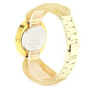 RIZGHWOY Encantador Reloj de Mujer con Movimiento de Cuarzo Digital y Cinturón de Malla para Amantes de la Moda 8,1 Pulgadas (Gold)