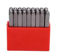RIZGHWOY Estampas de Metal Establecidas 3 Mm Herramientas de Estampado de Acero Al Carbono de 40cr para Joyas con Caja de Plástico (Mayúscula)