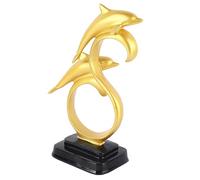 RIZGHWOY Figura de Delfín de Resina Duradera Estatua de Animales Elegantes Buenos Amigos Familia