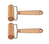 RIZGHWOY Funcionando sin Esfuerzo Pin de Rodillo Pequeño con 360 Grados de Rotación de Rotación en Rodillo de Masa de Madera para Cocinar 2 Pc Fácil de Limpiar para Varias Recetas