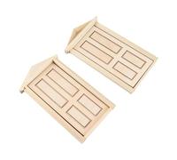 RIZGHWOY Imaginativo Juego de Puertas Navideñas para Casa de Muñecas, Diseño de Escena Vívida, Accesorios para Casa de Muñecas a Escala 1:12 y 1:16, Gran Idea Navideña