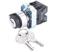RIZGHWOY Interruptor de Llave de 2 Posiciones Resistente a la Luz y a los Impactos con Estructura Modular para un Fácil Desmontaje para Reemplazo de Contactos ZB2-BE101 ZB2-BE102C, 240V-3A para