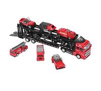 RIZGHWOY Juego de 6 Piezas de Camión Portacoches con Función de Retroceso, Diseño Realista de Camión, Material de Aleación, para Juegos de rol y Coleccionismo de Modelos, Juguete Ideal para Niños