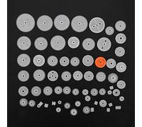 RIZGHWOY Juego de Engranajes para Robot DIY de 64 Piezas, Plástico ABS, Incluye Husillo, Engranajes de una y Dos Capas, Juego de Gusano, Polea, Funda de Eje para Fabricación de Modelos y Proyectos