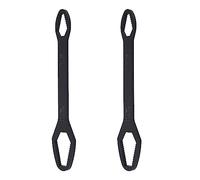 RIZGHWOY Juego de Llaves Autoajustables, 2 Piezas, 8-22 Mm, Doble Extremo para Reparaciones y Decoración del Hogar, Acero de Aleación Duradero (F Negro electroforético)