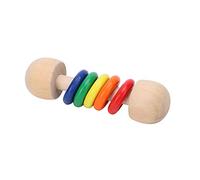 RIZGHWOY Juguete Educativo con Sonajero de Madera para bebé, Entrenamiento de Agarre y Percepción del Color, Suave de 360 grados, Mejora las Habilidades Motoras, Edad Adecuada a Partir de 3 Meses,