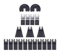 RIZGHWOY Kit de 20 Hojas de Sierra Oscilante de Liberación Rápida para Cortar Madera, Metal Blando, Plástico, Acero con Alto Contenido de Carbono