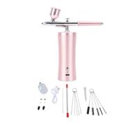 RIZGHWOY Kit de Aerógrafo Eléctrico 30 PSI Incentable Maquillaje Aerógrafo USB Set para Colorear el Modelo de Tatuaje de Arte de Uñas con Batería de Litio (PINK)
