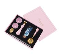 RIZGHWOY Kit de Sellos de Cera, Juego de Cera de Sellado con Patrón Transparente Retro con Desmontable, para Invitaciones y Decoraciones DIY