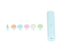 RIZGHWOY Lima de Uñas Eléctrica para Bebés con 2 Velocidades, 6 Cabezales de Molienda para el Cuidado del bebé, Portátil y Ajustable para Nuevas Madres (BLUE)