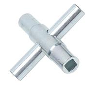 RIZGHWOY Llave de Grifo de 4 Vías, Herramienta Multifuncional para Válvula de Agua para Fontanería, Acero 45#, 4 en 1 Tamaño