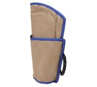 RIZGHWOY Manga para Mordedura de, Equipo Profesional de Entrenamiento de Protección de Brazo de Yute con Diseño de Sarga con Borde Azul, para de Trabajo Grandes Que Muerden Habilidades