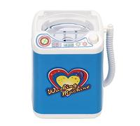 RIZGHWOY Mini Lavadora de Juguetes, Máquina de Limpieza de Herramientas Cosméticas, con Función de Simulación 1 Operación de Botón Tubería de Drenaje para Herramientas Cosméticas (BLUE)