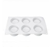 RIZGHWOY Molde de Silicona para Tartas y Mousse, Molde para Postres Francés, para Hornear, a Prueba de Calor, Antiadherente, Reutilizable para Pasteles, Mousses, Helado de Chocolate (6 cavidades)