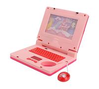 RIZGHWOY Niños Aprendiendo la Computadora Portátil Juguete Educativo para Niños Pequeños con 2 Clips de Música 11 Efectos de Sonido Nivel de Aprendizaje Progresivo Incluye Altavoz (Ratón Rosa no