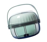 RIZGHWOY Organizador Portátil del Dispensador de las Vitaminas para el Trabajo que Viaja, PC de la Caja de las Tabletas de la Medicina Giratoria Respetuosa del Medio Ambiente, para la Multitud