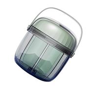 RIZGHWOY Organizador Portátil del Dispensador de las Vitaminas para el Trabajo que Viaja, PC de la Caja de las Tabletas de la Medicina Giratoria Respetuosa del Medio Ambiente, para la Multitud