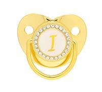 RIZGHWOY Pacificador de Alfabeto Pacificador Light Curvado Diseño Durante 6-18 Meses Materiales Seguros para Bebés (Letra i)