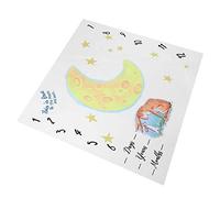 RIZGHWOY Paño Mensual Infantil, Adorable Dibujo de Luna, Animal, bebé, Hito, Crecimiento, Accesorio de Fotografía para bebé, Material de Algodón y Poliéster