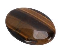 RIZGHWOY Piedra de Palma de Cristal, Piedra de Yoga de Meditación de Tacto Cómodo Ovalada Pulida de 7,5 Cm con Acabado Liso, para Concentración Mental y Decoración de Habitaciones (Ojo de tigre