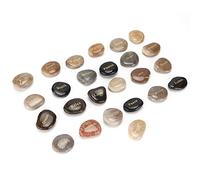 RIZGHWOY Piedras Pulidas Rocas Decorativas de Río para Meditación, Amigos y Familiares, Piedra Yuhua (25 piezas)