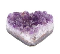 RIZGHWOY Racimo de Amatistas, Piedra Curativa en Forma de Corazón para Meditación y Limpieza Energética, para Decoración del Hogar y la oficina.