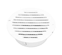 RIZGHWOY Rejilla de Ventilación Redonda, Cubierta de Acero Horneado para Techo y Pared con Diseño Impermeable para Campana Extractora de Cocina (100 mm Hierro)