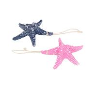 RIZGHWOY Resina Starfish Decoración de Decoración Costera de la Pared para la Oficina del Baño, 2 Pcs Adornos de Playa de la Playa para el Festival de Navidad, Estrella de Mar Sintético Rosa Oscuro