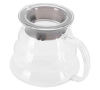 RIZGHWOY Servidor de café de Vidrio, Jarra de Vidrio Profesional con Superficie Interior Lisa, para Bar, Cocina, Mostrador, (700ML)