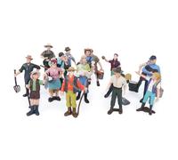 RIZGHWOY Set de Modelos de Plástico -esimulación -altamen Caracteres, 16 Piezas de Juguete en Miniatura para Decoración del Hogar o Juegos de rol, Modelo de Escena de Granja Educativa para