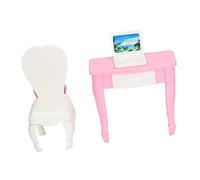 RIZGHWOY Silla de Escritorio para Ordenador Portátil para Casa de Muñecas, Juego en Miniatura, Comunicación a Escala 1:12 Entre Niños, Material ABS para Muebles de Casa Modelo