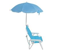 RIZGHWOY Sillas Plegables para Niños Al Aire Libre con Sombrilla, Silla de Playa Apta para Niños para Relajarse en el Parque o Patio, Hecha de Tela Oxford y Tubería de Acero (Blue)