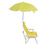 RIZGHWOY Sillas Plegables para Niños Al Aire Libre con Sombrilla, Silla de Playa Apta para Niños para Relajarse en el Parque o Patio, Hecha de Tela Oxford y Tubería de Acero (Yellow)