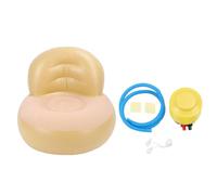 RIZGHWOY Sofá Inflable Ergonómico Cómodo PVC Flocking Air Sofá Ligero Fácil de Moverse Adecuado para la Sala Balcón de Jardín Balcón de Jardín Lectura Viendo Película (Champán)