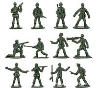 RIZGHWOY Soldados del Ejército Figuras de Juguete Militar Conjunto de Juguetes Militares con 1 Mini Soldado PVC Plastic para Niños Modelo de Escena de Batalla (Colores Variados)